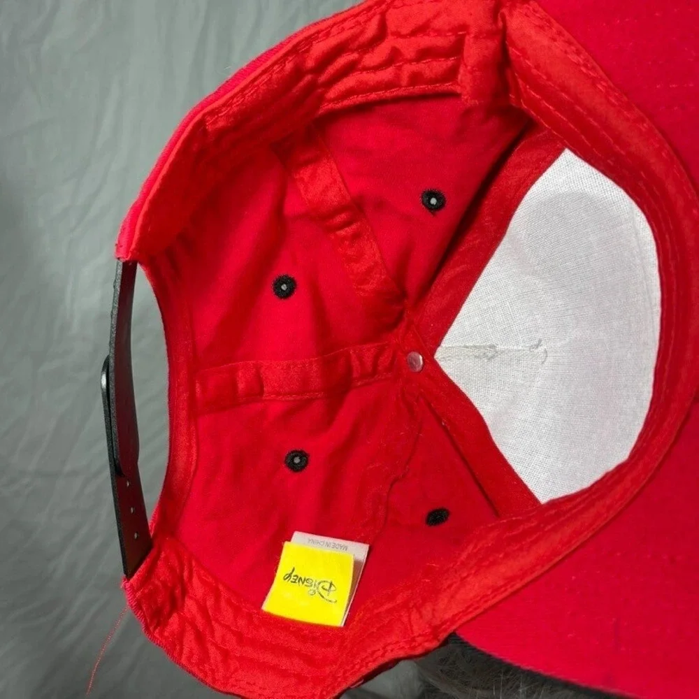 Disney Mickey Mouse Hat Cap Snapback Boys One Size Red Gray Adjustable‎ Cartoon